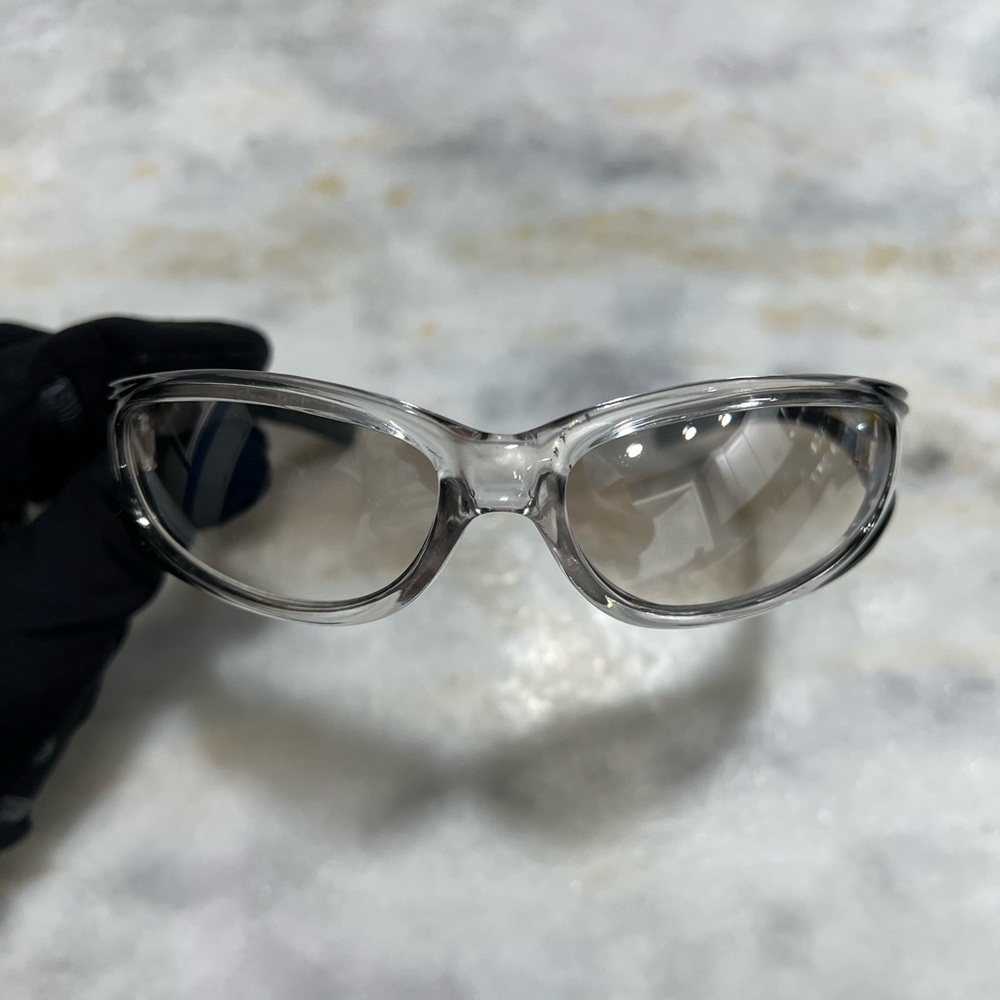 Prototype 2 Wrap Deadstock Oversized Visor Vivid Nynties Sunglasses - Clear